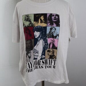 Taylor Swift Eras Tour T Shirt White Large Crewneck Short Sleeve